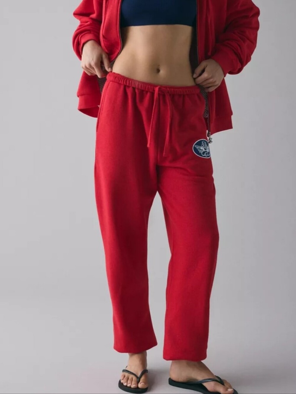 Boys Lie Red Flags Kimmy Pants Fleece Joggers Women's XS Casual